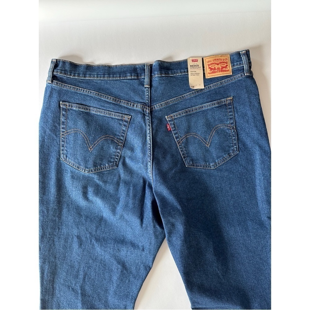 New Levi's Wedgie Straight Button Fly Size 24W Denim Jeans - Picture 5 of 14
